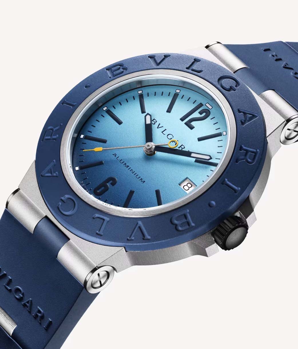BVL BVL ALUMINIUM AUTO 40 MM BLUE DIAL BLUE RUBBER STRAP
