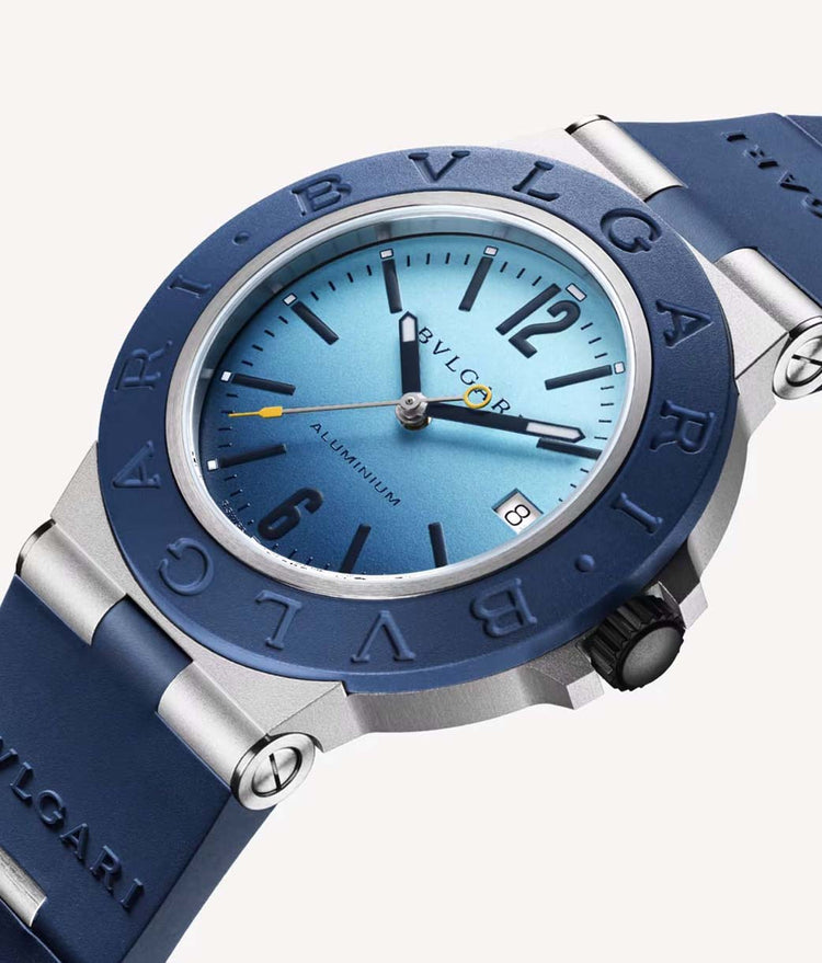 BVL BVL ALUMINIUM AUTO 40 MM BLUE DIAL BLUE RUBBER STRAP