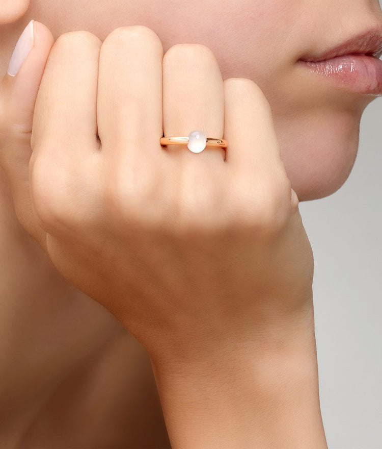 M'Ama Non M'Ama Rose Gold and Moonstone Ring