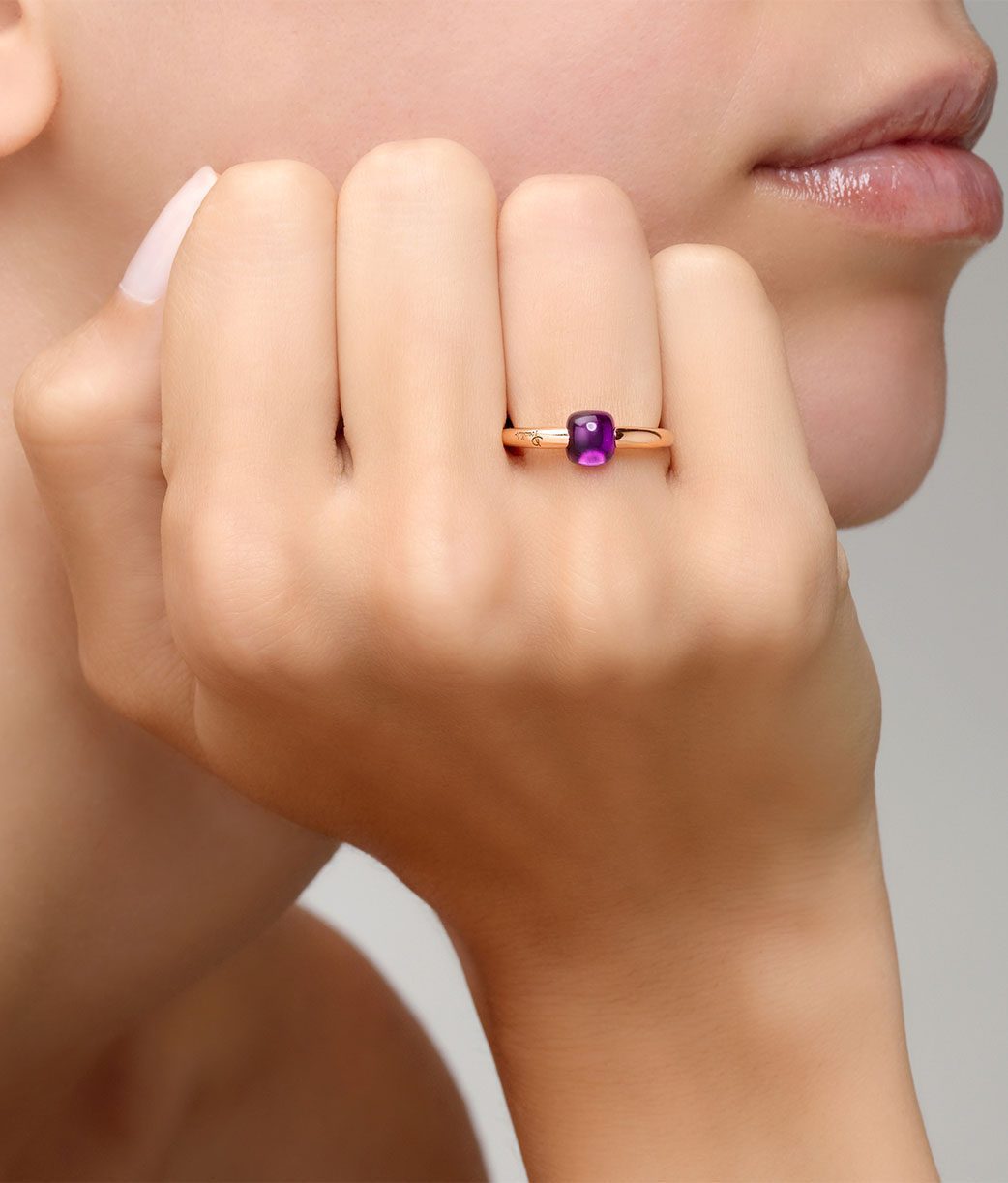 M'Ama Non M'Ama Rose Gold and Amethyst Ring