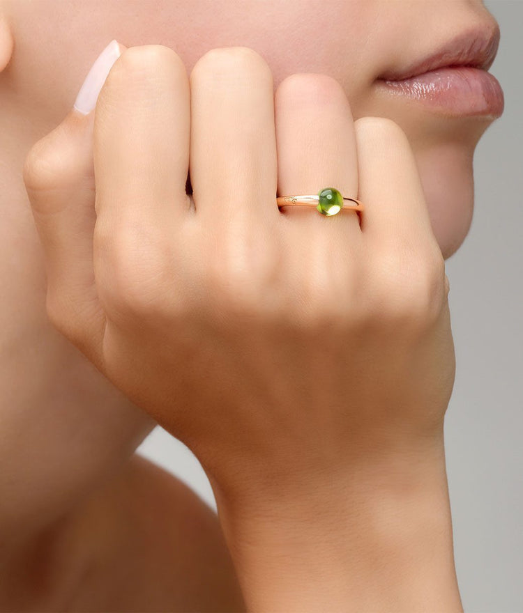 M'Ama Non M'Ama Rose Gold and Peridot Ring