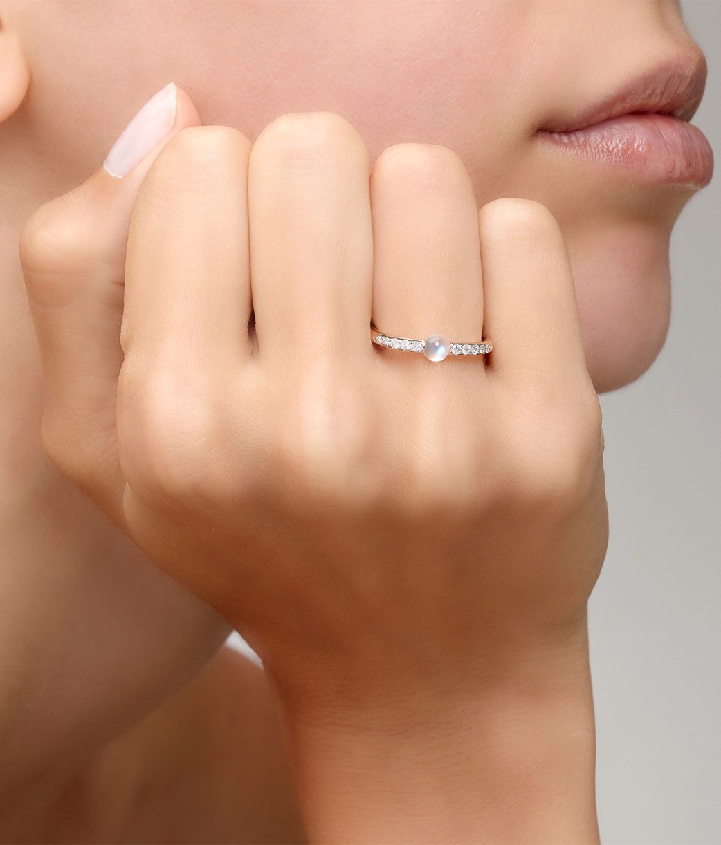 M'Ama Non M'Ama Rose Gold and Diamond Ring