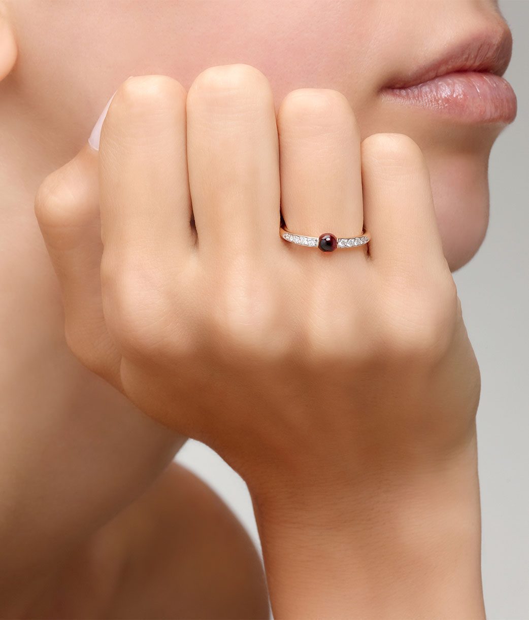 M'Ama Non M'Ama Rose Gold and Diamond Ring