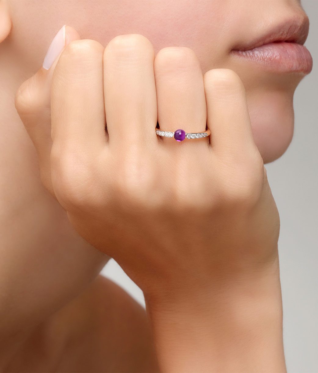 M'Ama Non M'Ama Rose Gold and Diamond Ring