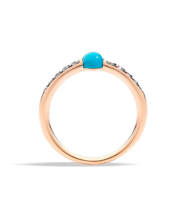 M'Ama Non M'Ama Rose Gold and Turquoise Ring