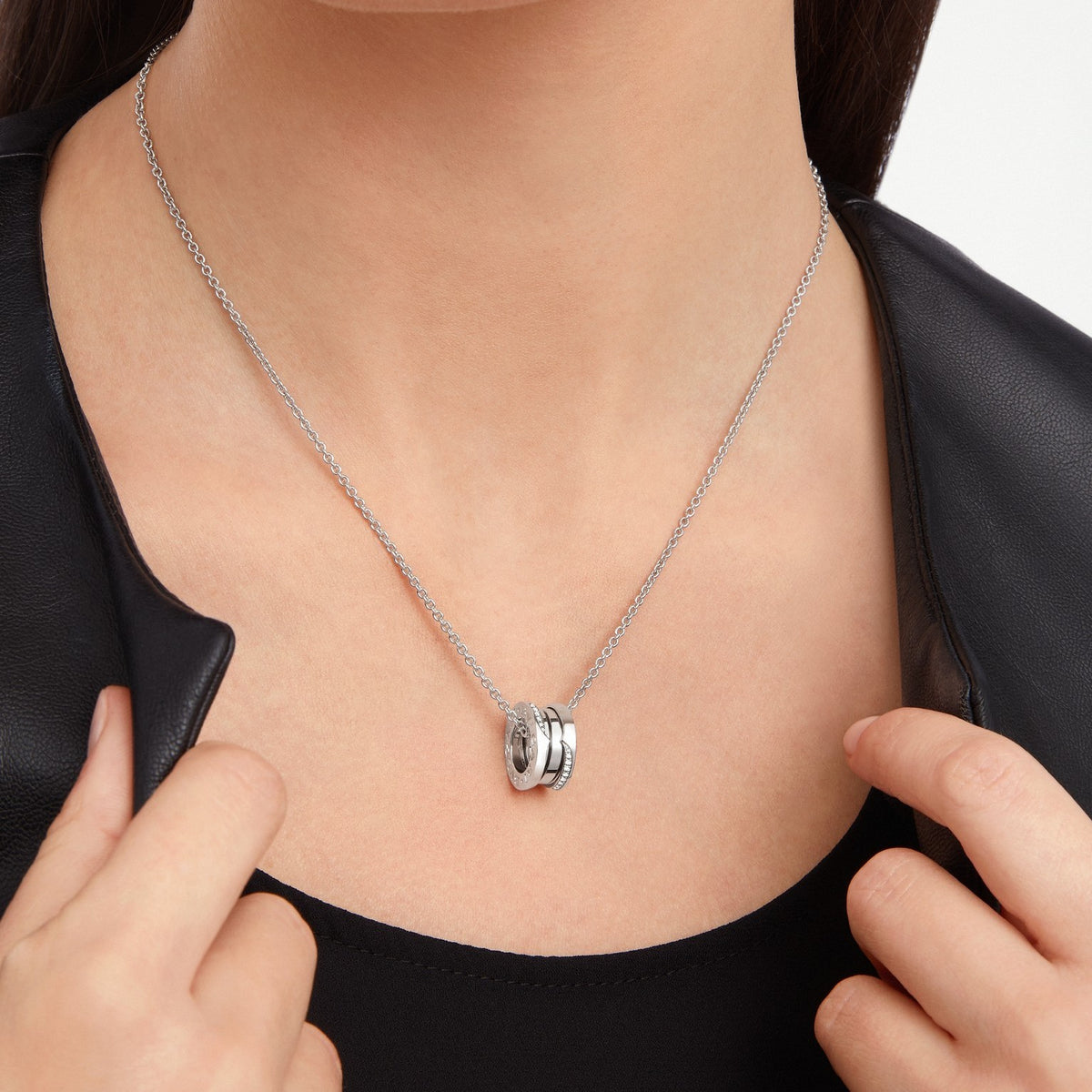 B.zero1 Necklace, worn
