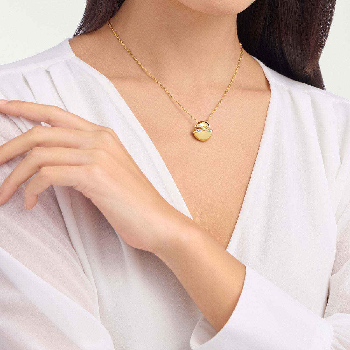 Bvlgari Cabochon Necklace worn