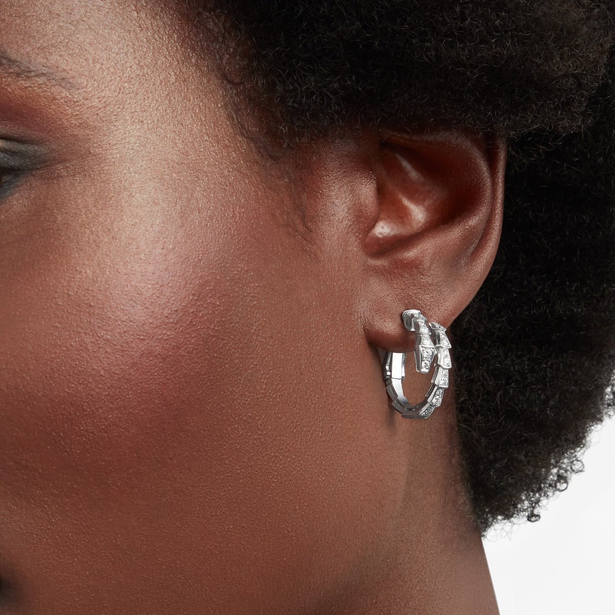 Serpenti Viper Earrings, worn 2