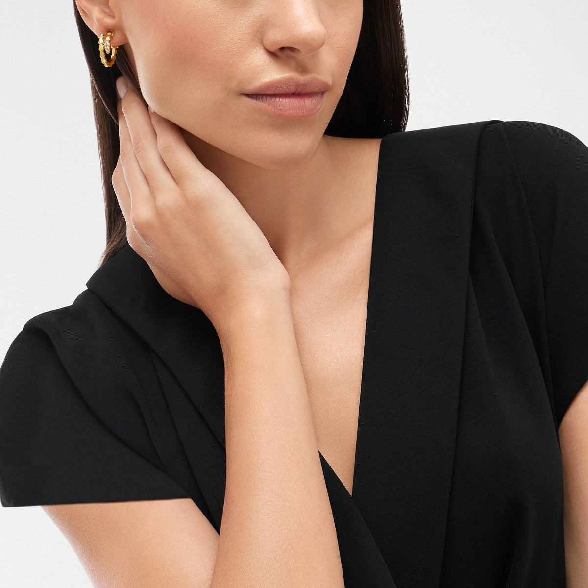 Serpenti Viper Earrings, worn