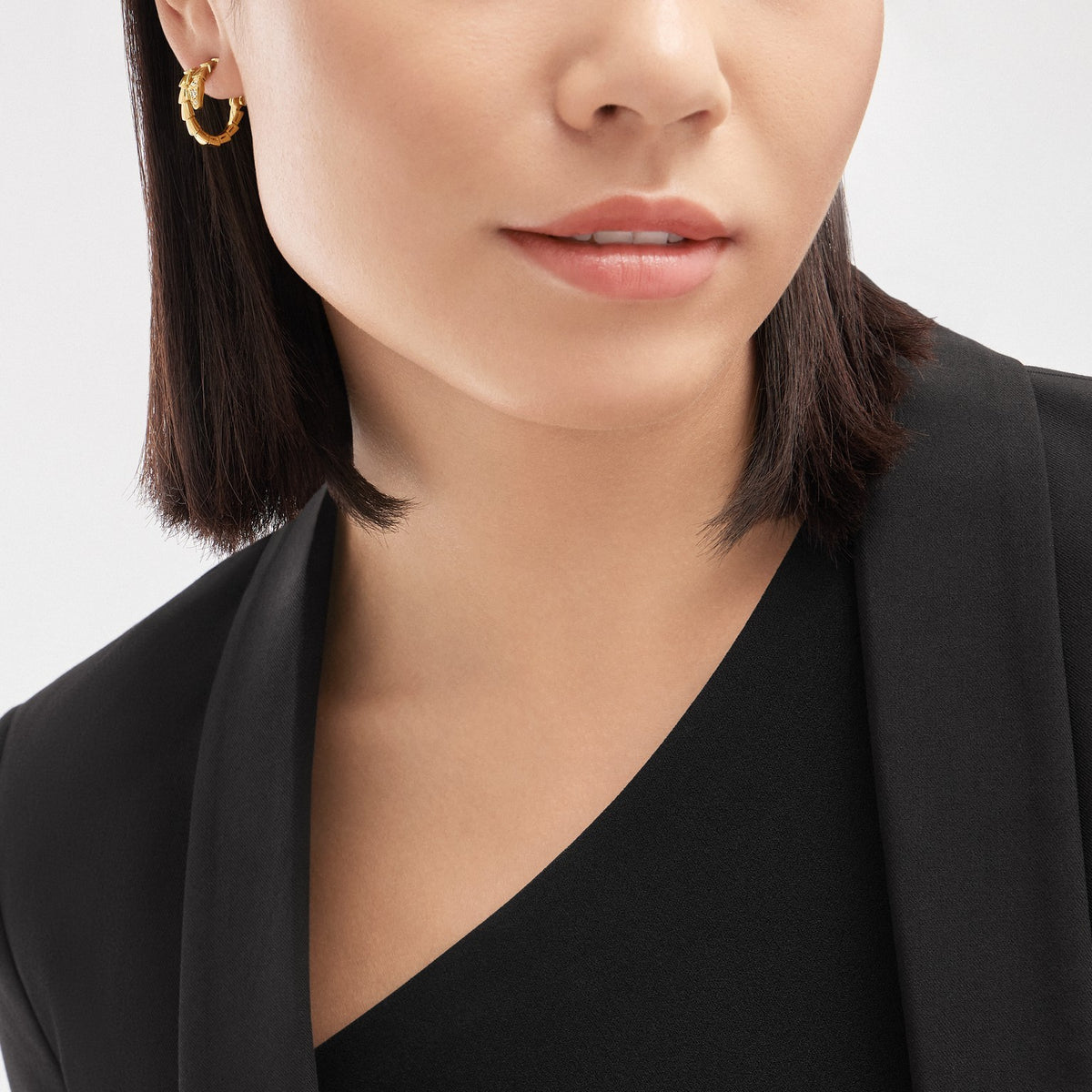 Serpenti Viper Earrings, worn 3