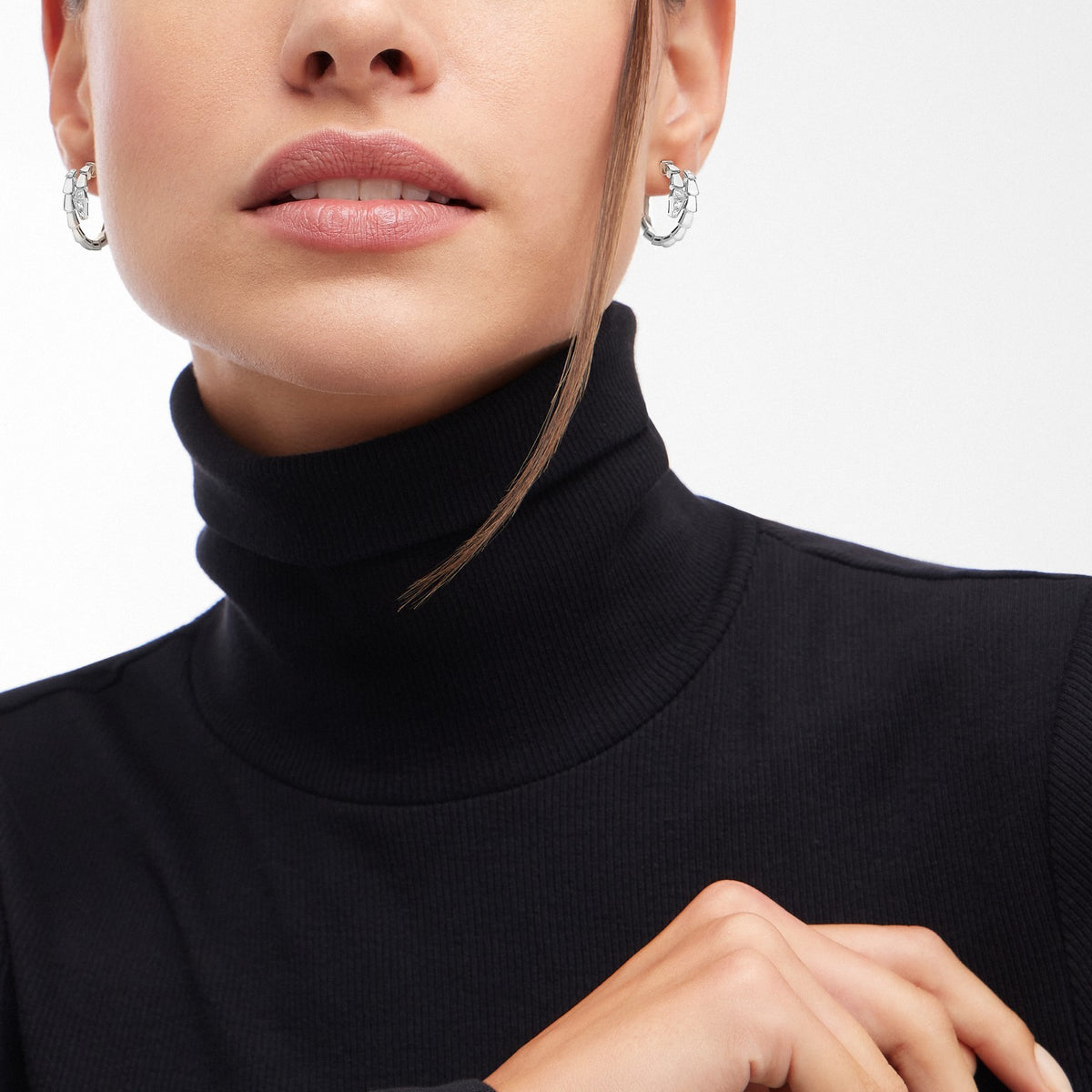 Serpenti Viper Earrings, worn