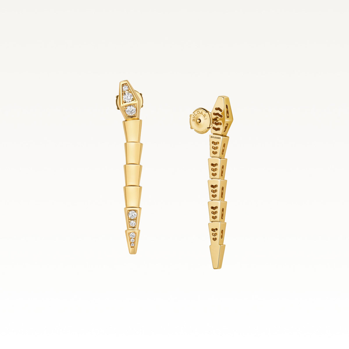 Serpenti Viper Earrings, side view 2