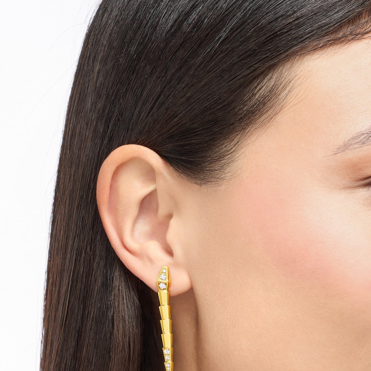 Serpenti Viper Earrings, worn 3