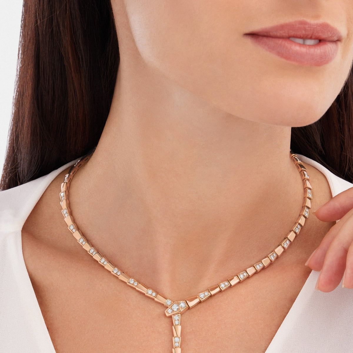 Serpenti Viper Necklace, worn