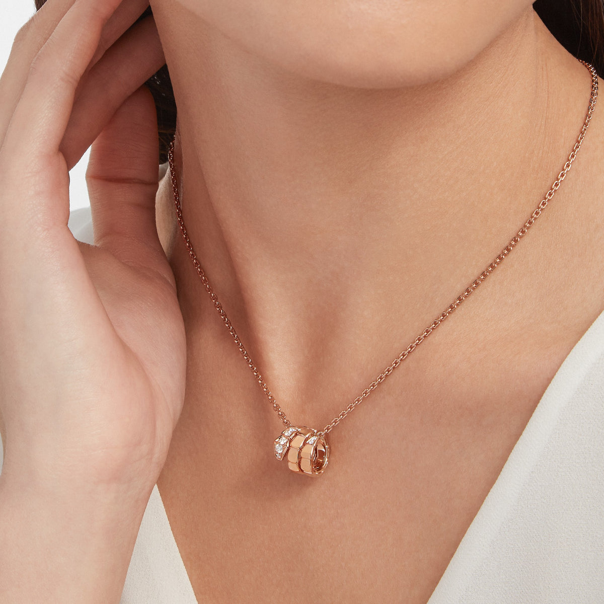 Bvlgari Serpenti Viper Necklace worn