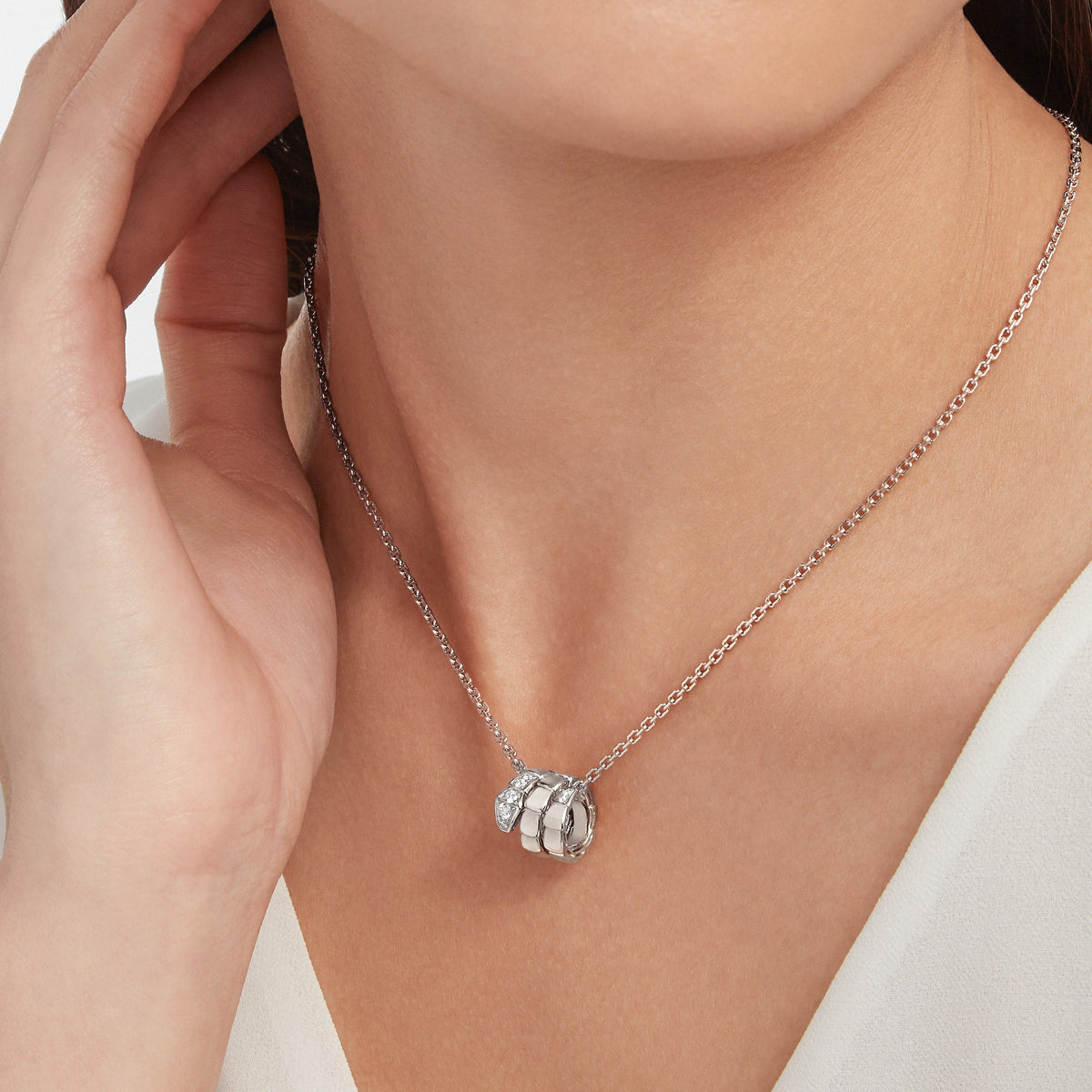 Bvlgari Serpenti Viper Necklace worn