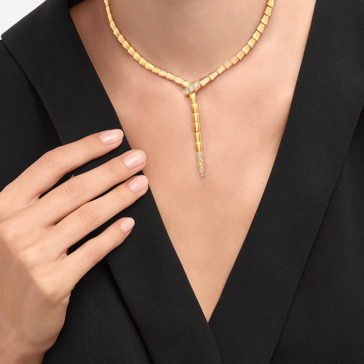 Serpenti Viper Necklace, worn