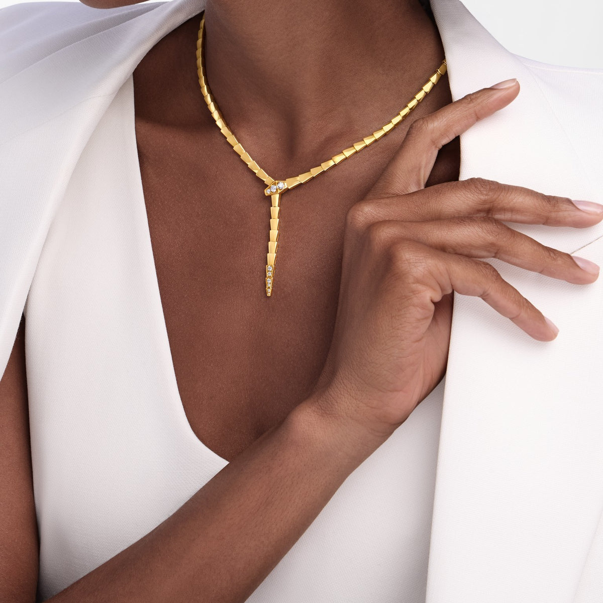 Serpenti Viper Necklace, worn 2