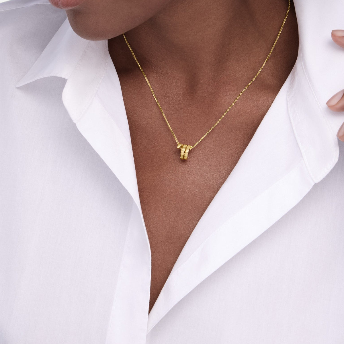 Serpenti Viper Necklace, worn 2