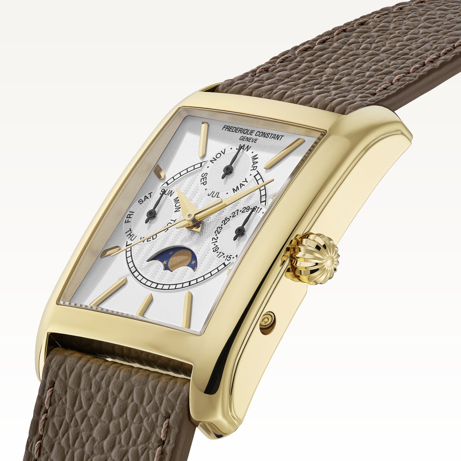 Frederique Constant Classics Carrée Calendar Moonphase – side