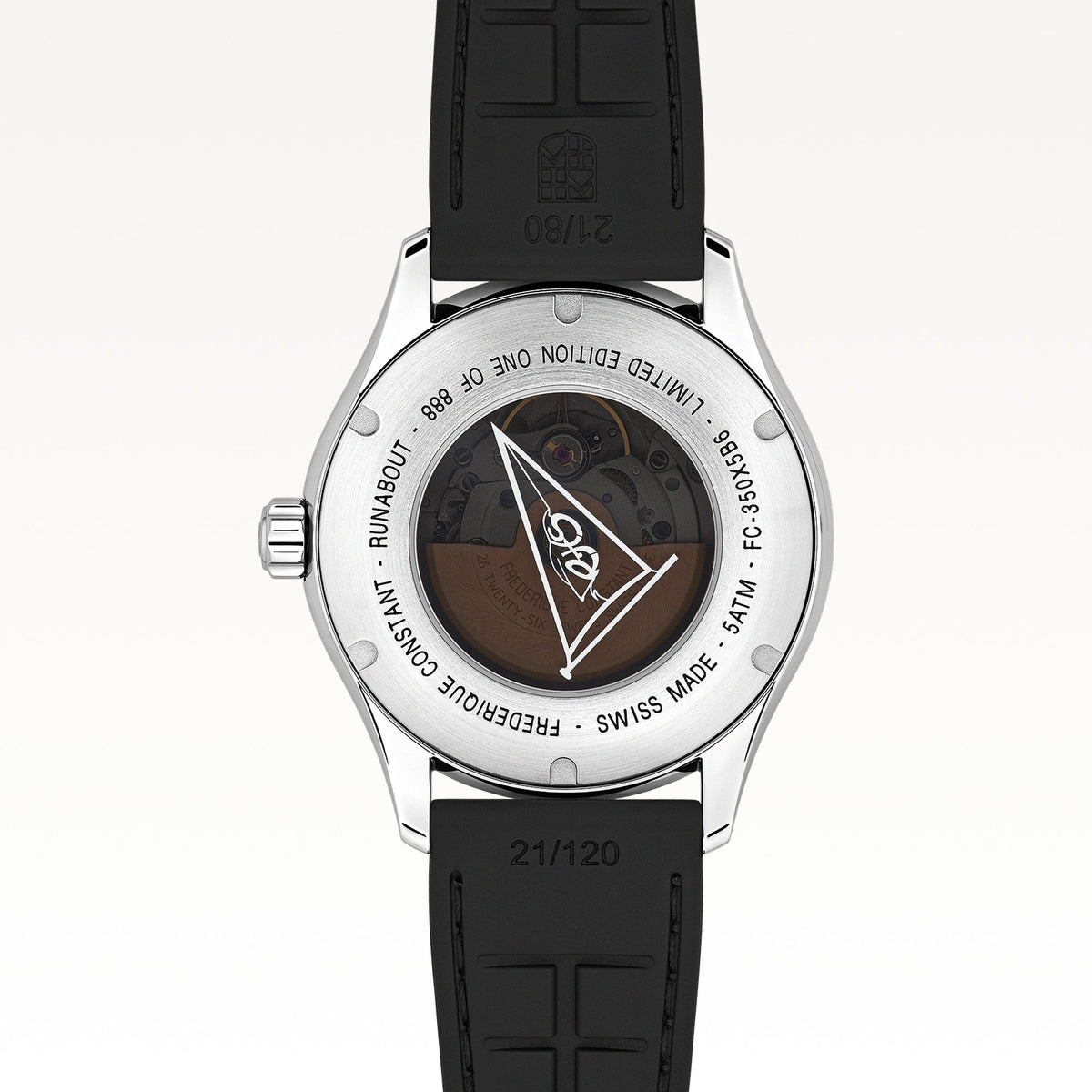 Frederique Constant Runabout Automatic GMT FC-350RN5B6 engraved case back