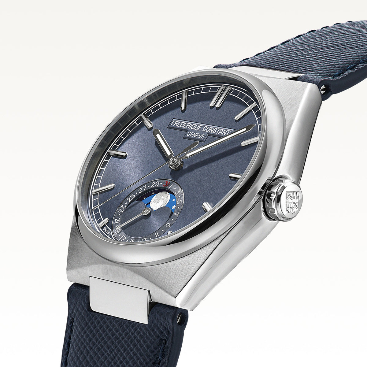 Frederique Constant Manufacture Highlife Moonphase Date FC-716BL3NH6 side view