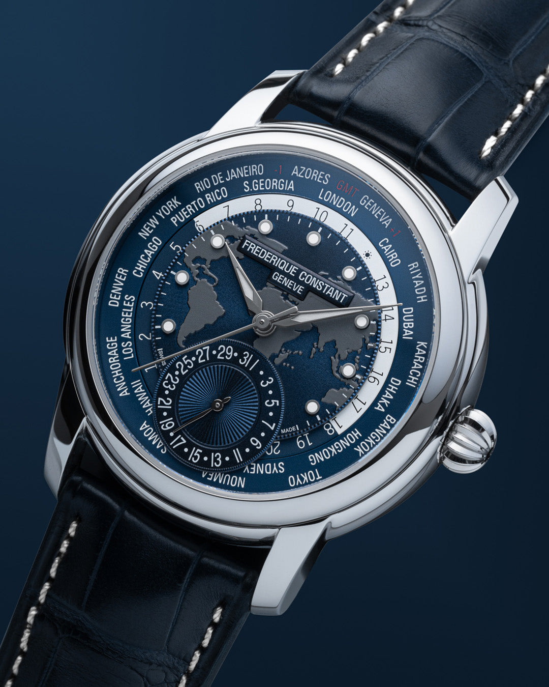 Frédérique Constant Classic Worldtimer Manufacture Watch FC-718NWM4H6