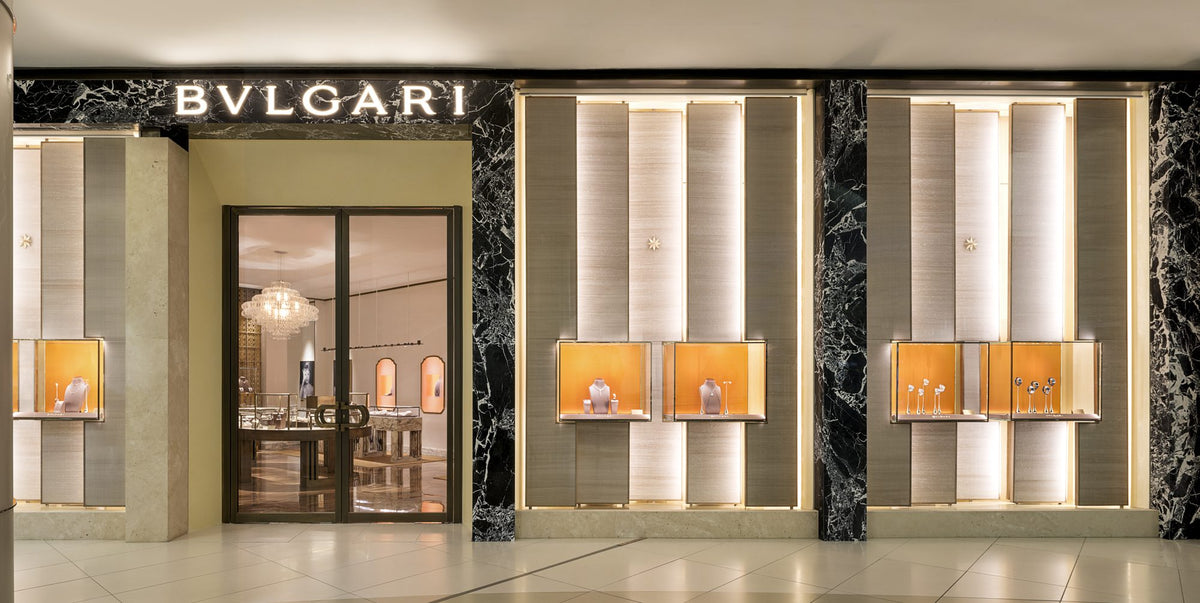 Bvlgari boutique storefront, Diamond Walk Sandton
