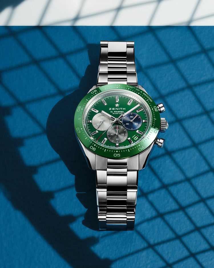 Zenith Chronomaster Sport green, creative still