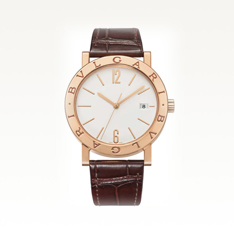 Bvlgari Bvlgari Automatic 33mm, White Dial, Alligator Strap