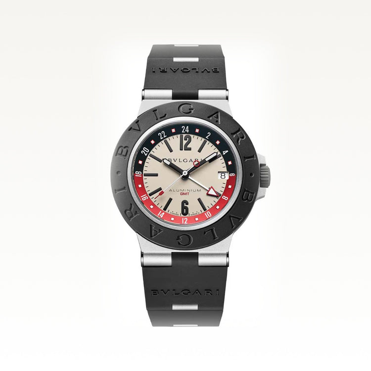 Bvlgari Aluminium Automatic 40mm, White Dial, Black Rubber Strap