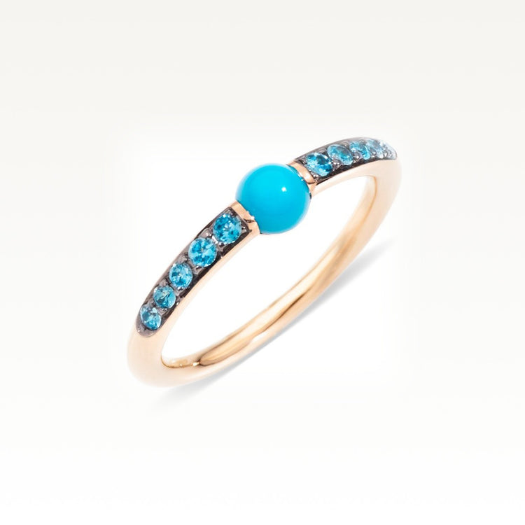 M'Ama Non M'Ama Rose Gold and Turquoise Ring