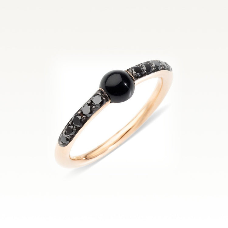 M'Ama Non M'Ama Rose Gold and Black Diamond Ring