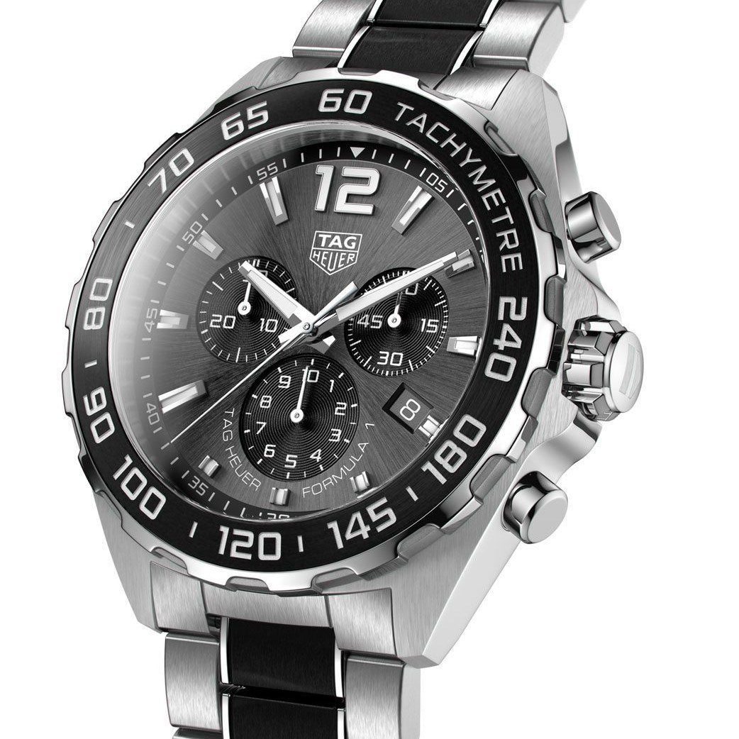 TAG Heuer Formula 1 Quartz Chronograph 43mm CAZ1011.BA0843 angled view