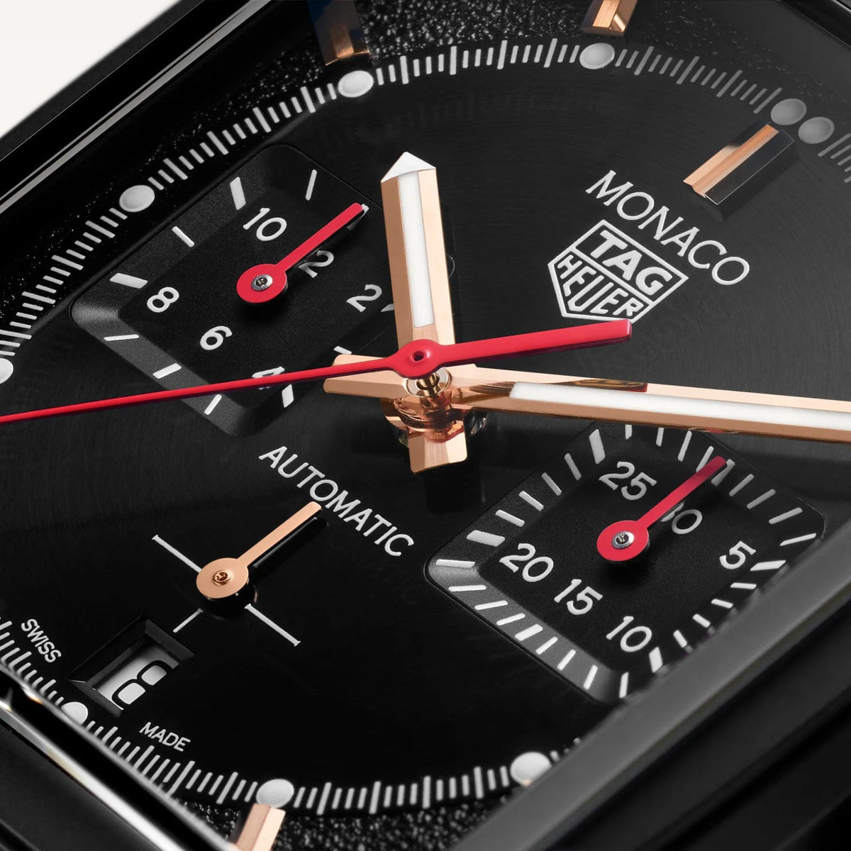 TAG Heuer Monaco Chronograph 39mm Special Edition CBL2180.FC6497 dial detail