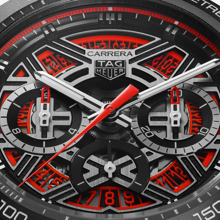 TAG Heuer Carrera Chronograph Extreme Sport 44mm CBU2082.BF0007 dial detail