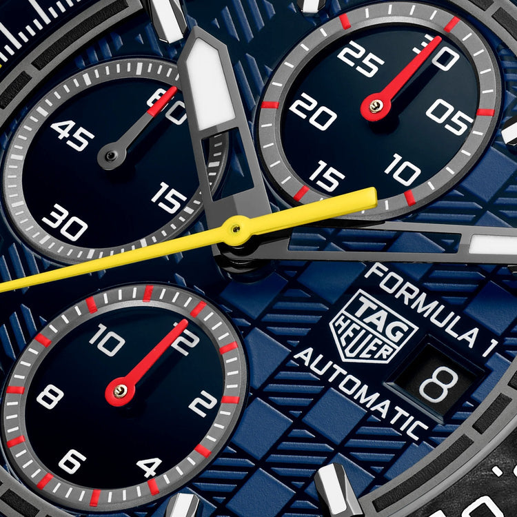 TAG Heuer Formula 1 Chronograph x Oracle Red Bull Racing 44mm CBZ2080.BF0009 dial detail