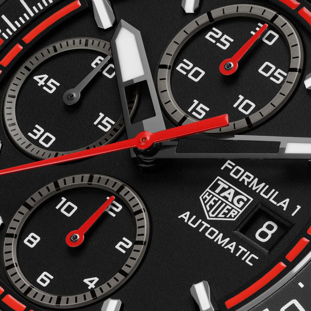 TAG Heuer Carrera Formula 1 Chronograph 44mm CBZ2085.FT8093 dial detail