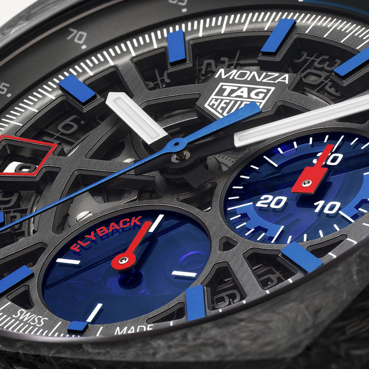 TAG Heuer Monza Flyback Chronometer 42mm CR5090.FN6001 dial detail