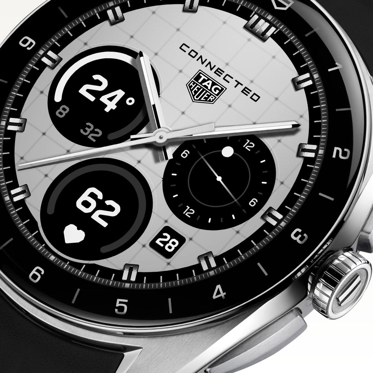 TAG Heuer Connected Calibre E5 40mm SBT8010.BT0002 dial detail