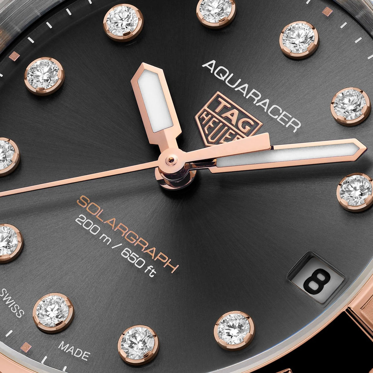 TAG Heuer Aquaracer Professional 200 Solargraph 34mm WBP1324.BB0005 dial detail