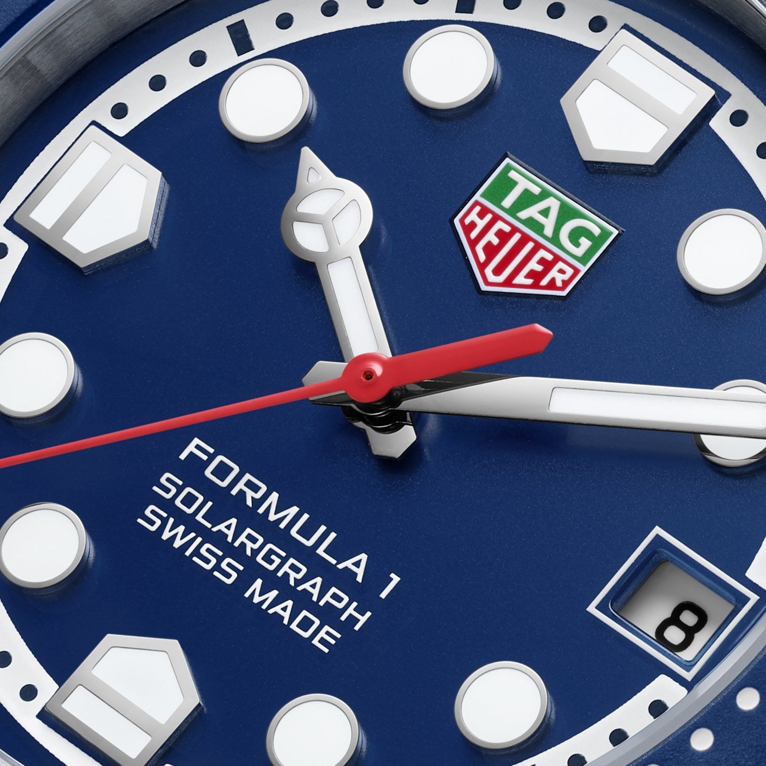 TAG Heuer Formula 1 Solargraph 38mm WBY1112.BA0042 dial detail